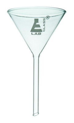 100 mm EISCO Glastrichter kurzer Stiel Laborglas Filtertrichter 100 mm