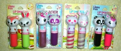 Lip Smacker (Lot of 4, 2ble packs) Lippy Pal Lip Balm, Unicorn, Sheep & others 