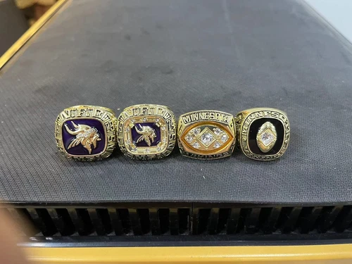4 Ring Set 1969 1973 1974 1976 Minnesota Vikings Ring Fan Souvenirs Gift - Picture 2 of 4