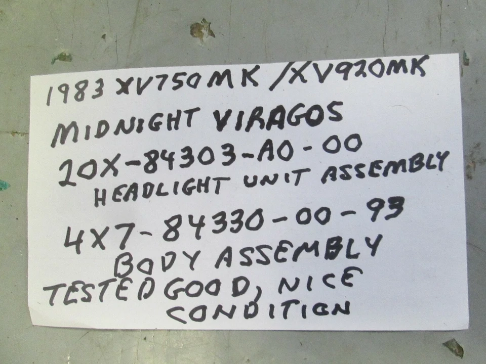 罕见 1983 年 XV750MK 920MK 午夜 VIRAGO 头灯单元组件 20X-84303-A0-00 — 第 3/4 张图片