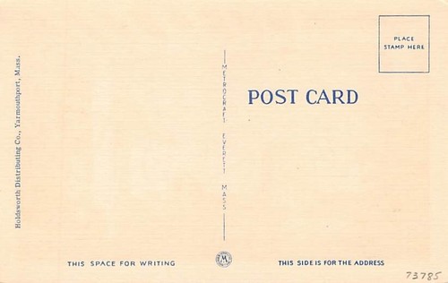 Postcard MA: Cape Cod Grist Mill, Massachusetts, Vintage Linen 1940's - Picture 2 of 2
