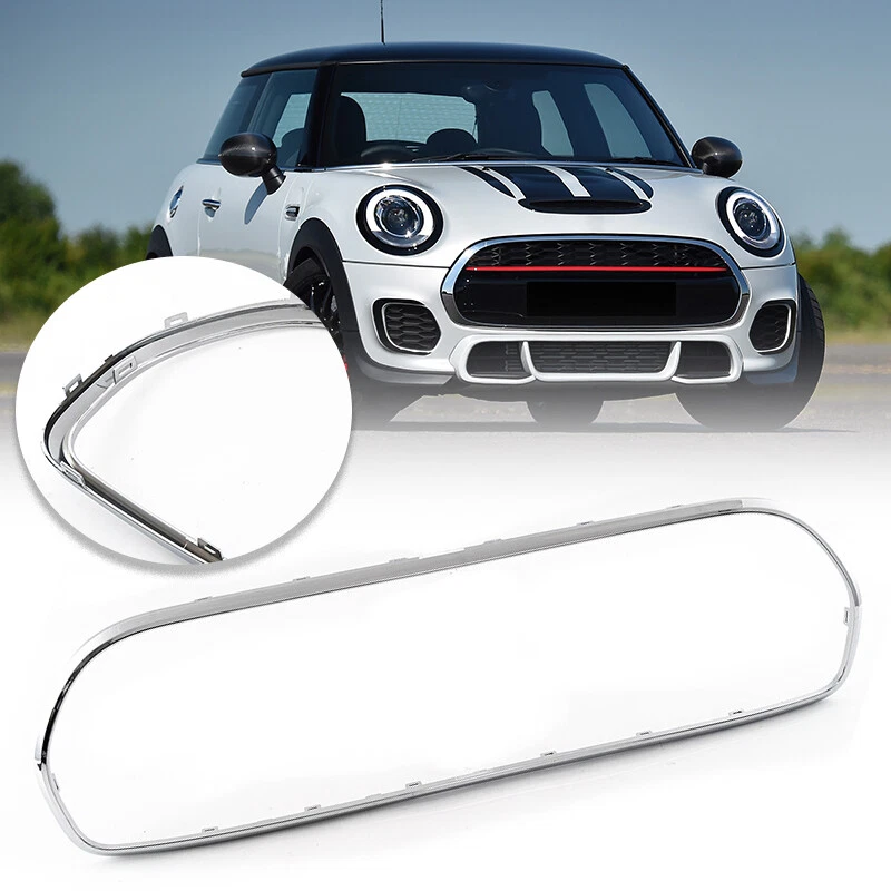 Para Mini Cooper F55 F56 F57 LCI 2021-2023 Parrilla Cromada Moldura Moldura Parrilla Marco Foto 3 de 4