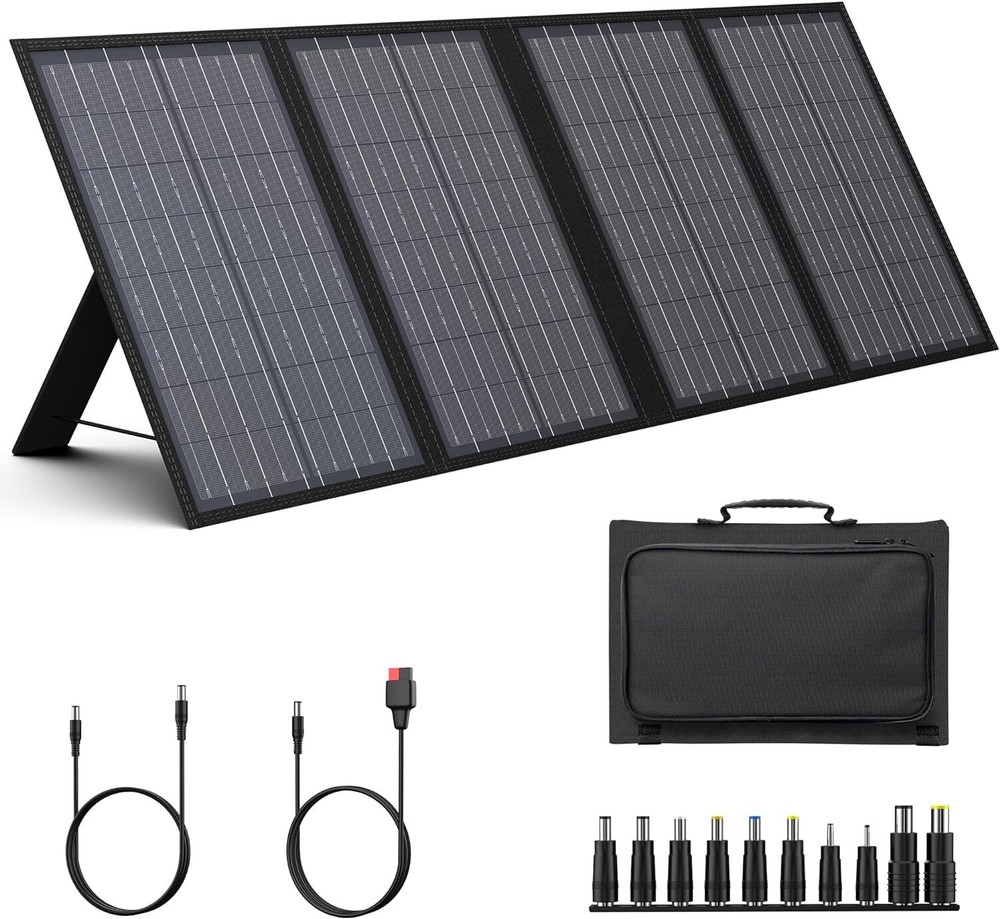 60W Portable Solar Panels, Foldable Panel Charger for 60W, Black