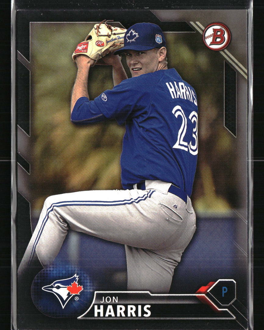 Jon Harris 2016 Bowman Draft #BD-188 Baseball Card Serial Numbered to 499