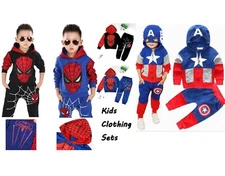 Kids Spiderman Track Suit SUPERHERO (Ships from United States)