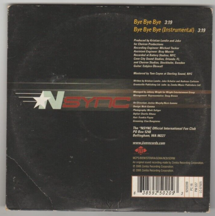 NSYNC – Bye Bye Bye CD Single Pop 2000 Jive | eBay