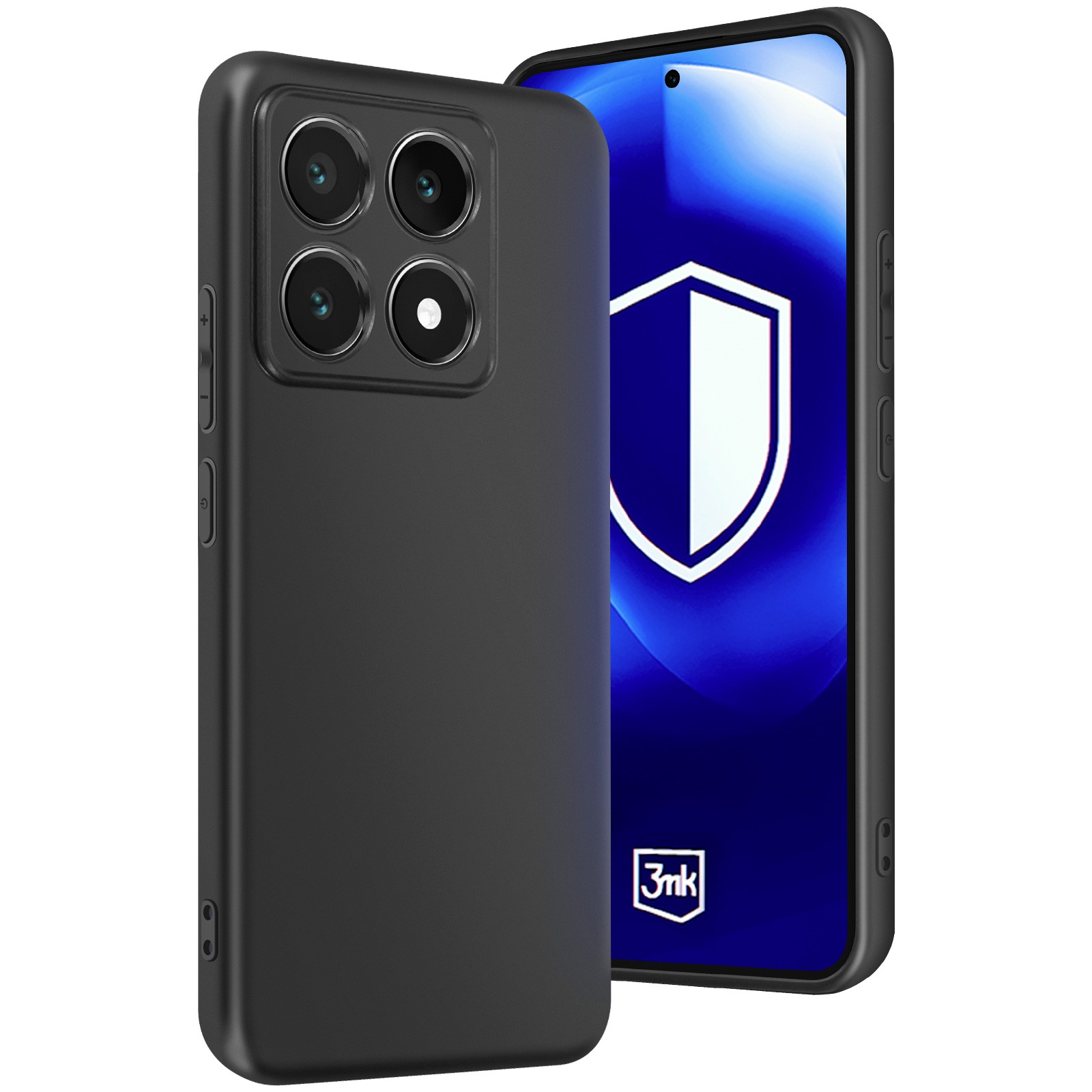 Coque Xiaomi 14T Pro antichoc souple mat noir protection 3mk