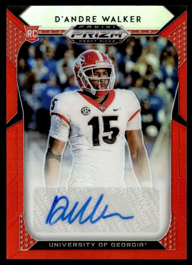 D'Andre Walker Panini Prizm Draft Picks #159 Autograph-Orange