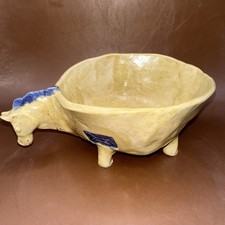 MADRID NEW MEXICO 'CLAY HORSE POTTERY' HORSE STYLE SALSA BOWL SIGNED