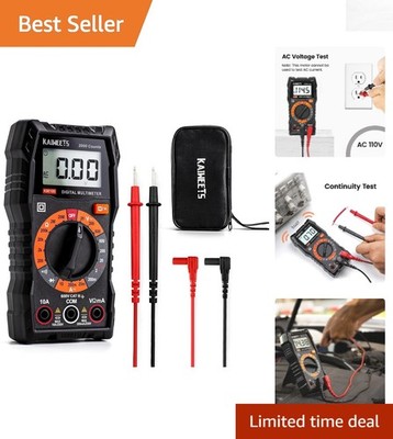 Multifunction Digital Multimeter - Determines Voltage, Resistance & Continuity
