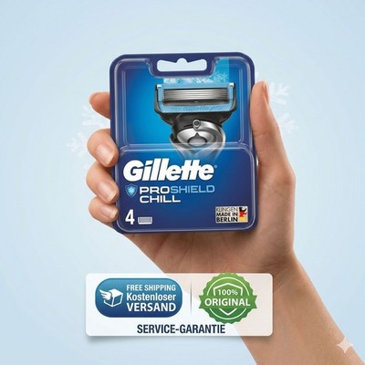 Gillette ProShild Chill Rasierklingen - 4er Pack Herren Klingen mit Kühl-Effekt