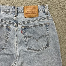 Vintage Levis 550 Jeans Juniors 11 MED Light Wash High Rise Relaxed Tapered Leg