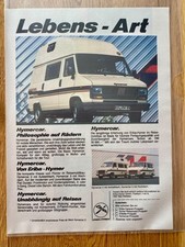 Eriba Hymer Hymercar Wohmobil Fiat Ducato Oldtimer 1986 Vintage Werbung Reklame