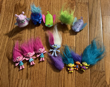 11pc Mixed Lot of Trolls the Movie Toy Figures Dolls 2 Roller Boards