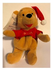 Disney Store Mini Bean Bag Santa Pooh 8