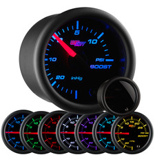 Slightly Used Glowshift Tinted 7 Color 15 Psi Boostvacuum Gauge With Hose Kit