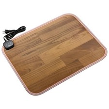 Foot Warmer Under Desk - 15.9x19.9in Heated Floor Mat 110V Adjustable Tempera...