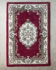 “Origin” Traditional Chinese /Oriental Carpet/Hearth Rug/Mat. Wine Red. 120x80cm