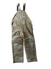 Carhartt Bib Overalls Men's 44X32 Insulated Double Knee Distressed USA