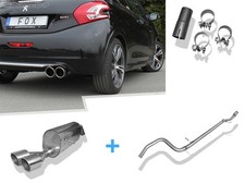 Fox Edelstahl Racing-Komplettanlage ab Kat Peugeot 208 GTI 2x100mm rund
