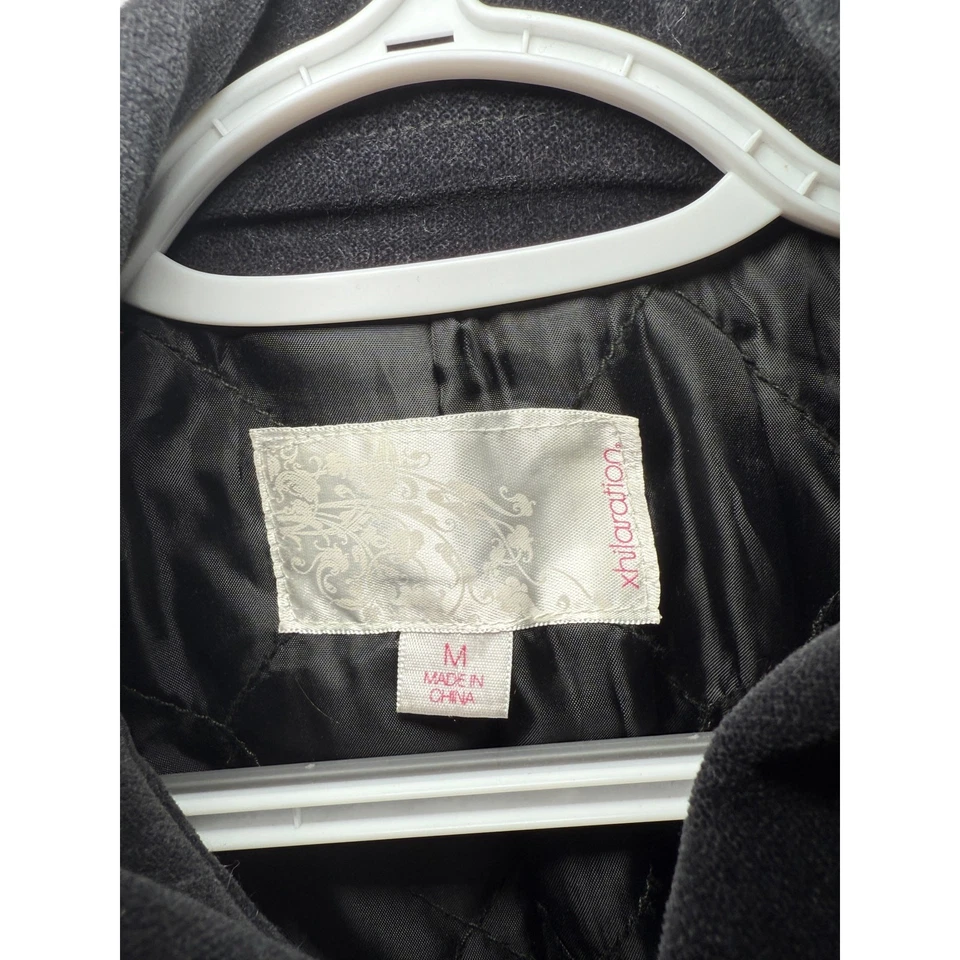 Xhilaration двойной грудью гороха пальто женщин средний y2k опрятный классический - Изображение 2 из 4