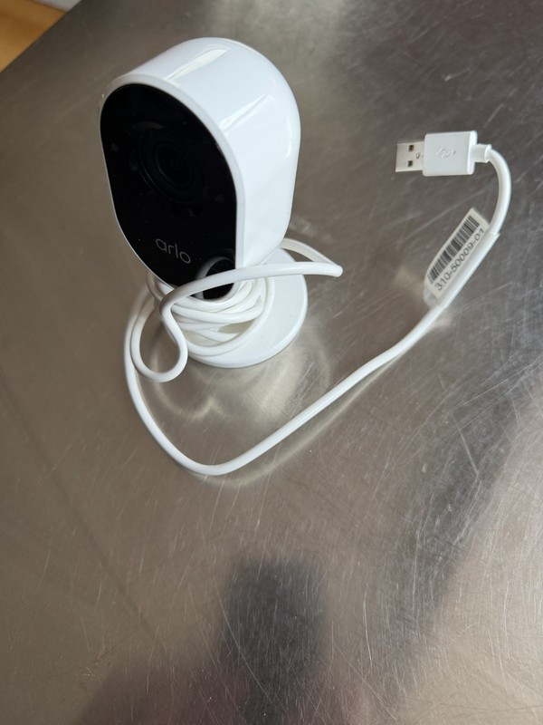 Arlo Essential Indoor WiFi Security Camera - BABY MONITOR - White
