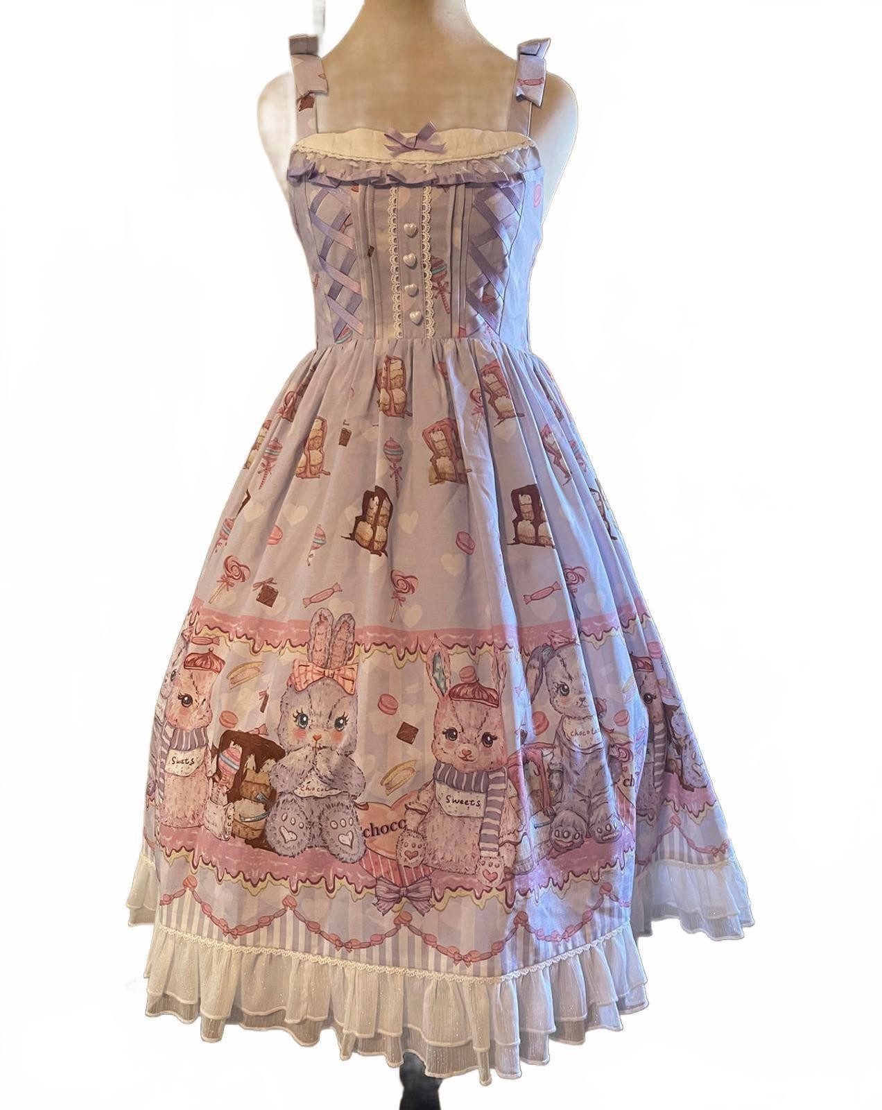 Sakura Lolita Dress Sweet Bunny Size Large-Please Read