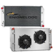 4 Row Core Aluminum Radiator For 1994-2000 6.5 V8 Replacement Shroud Fan