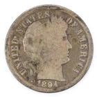 1894 Barber Dime AG Silver 10c