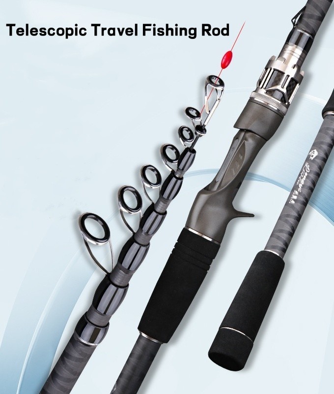 Carbon Fiber Telescopic Spinning Casting Fast Action Travel