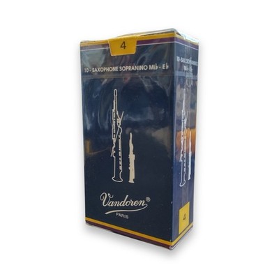 Vandoren Traditional Eb Sopranino Saxophone Reeds.  Strength 4.  Box of 10 Ree..
