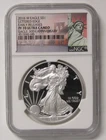2016 W 1oz .999 Fine Silver American Silver Eagle Lettered Edge NGC PF70