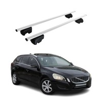 DachträGer GrundtäGer FüR Volvo V60 2010-2018 75Kg Metall Silber 2 Tlg