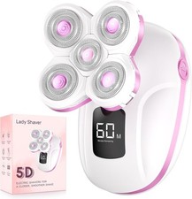 Rechargeable Electric Razor for Women - Painless Wet/Dry Shaver for Legs  Bikin