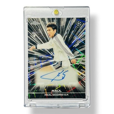 Raul Gonzalez Auto Black Lazer Topps Chrome UCC 2025/26 Autograph Real Madrid