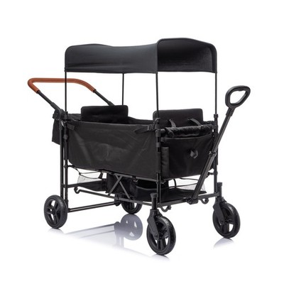 Wagon Stroller for 2 Kids 97L Capacity Foldable All-Terrain PU Wheels