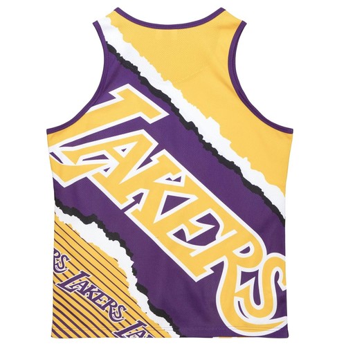 Camiseta sin mangas Mitchell & Ness La Lakers Jumbotron 2.0 sublimada cuello redondo talla para hombre - Imagen 2 de 3