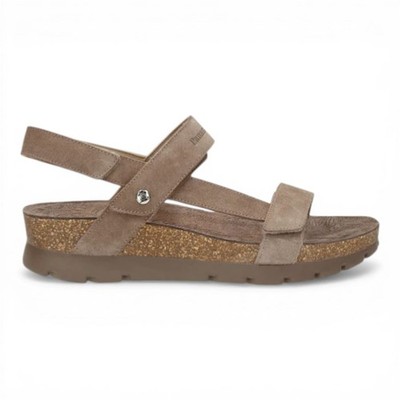 Panama Jack Damen Selma B18 Grau Wildleder Sommer Espadrille Plateau Sandalen