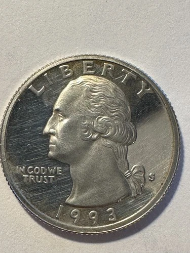 1993 S PROOF SILVER WASHINGTON QUARTER       N271