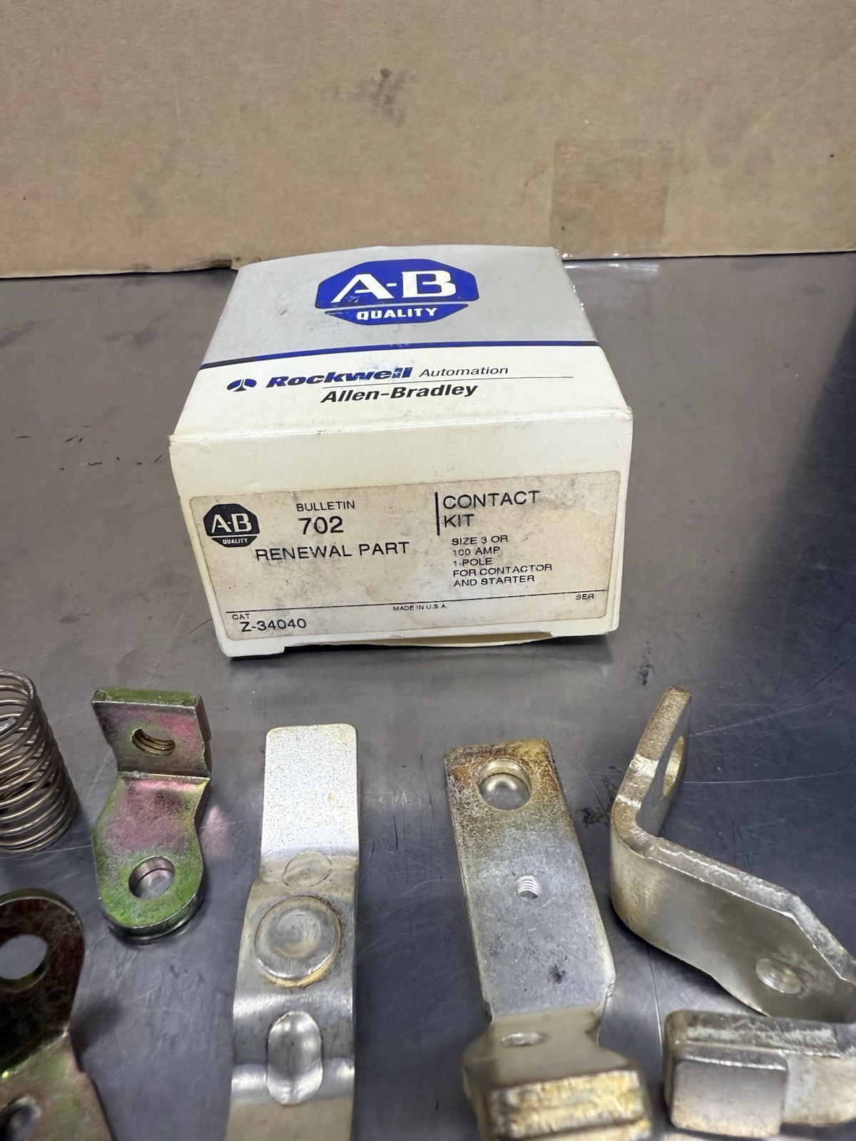 Allen Bradley Z-34040 Contact Kit For Size 3 Contactor Starter New Old Stock USA