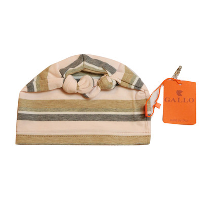 Rooster Baby Hat Size 0-6 Months Cotton Knot Beige Stripes New & Original
