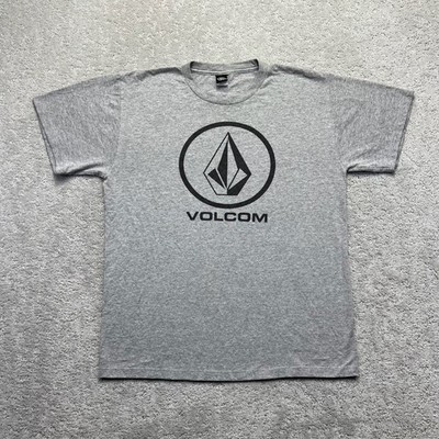 Volcom T-Shirt Mens XL Gray Stone Logo Graphic Heather Short Sleeve Cotton Blend
