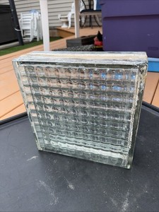 Vintage Glass block Architectural Building Block  11 3/4 X 3 5/8” Reclaimed Rare