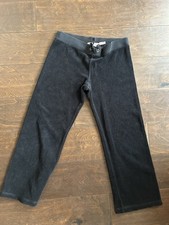 Juicy Couture Girls Sweatpants Made In USA Sz 6 Vintage Black 4121