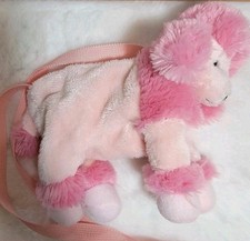 Russ Pink Poodle Purse Bag Zipper Closure Plush Stuffed Animal Dog 2018