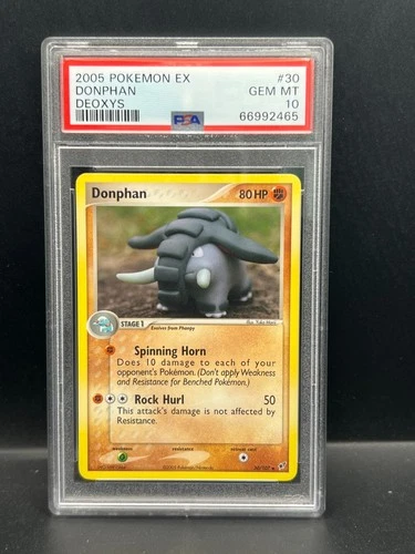 Pokemon PSA 10 GEM MT Donphan 30/107 EX Deoxys Non-Holo 2005 S#2465