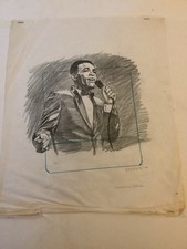 Marvin Gaye Sketch By Joann Daley 17x14in R&B Soul Singer Music