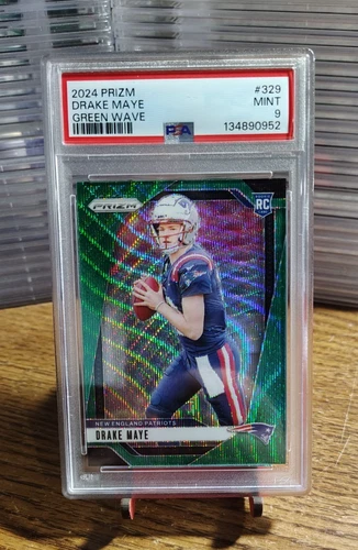 2024 PANINI PRIZM GREEN WAVE #329 DRAKE MAYE ROOKIE RC PSA 9 C1526