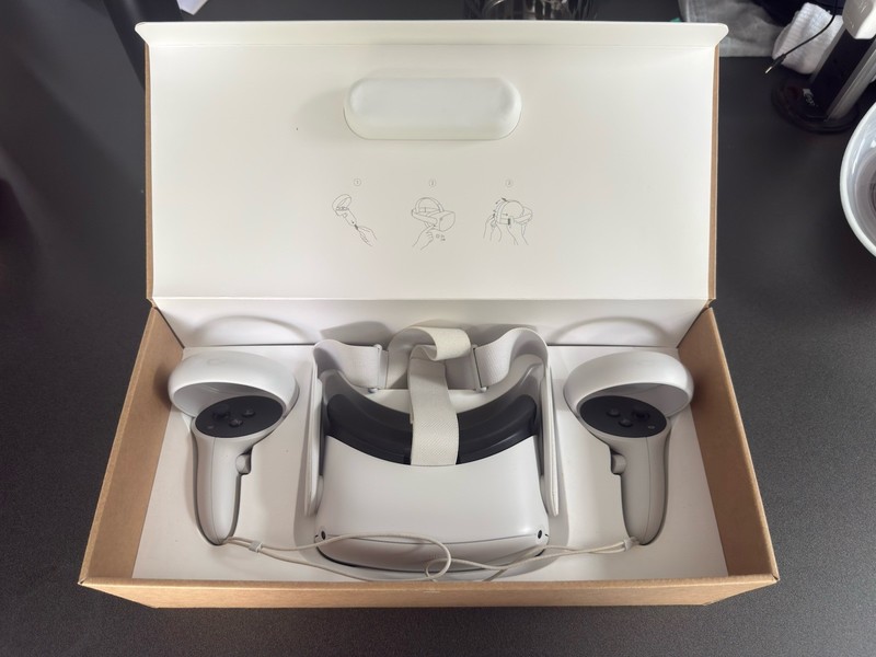 Meta Quest 2 VR Headset with 2 Motion Controllers, White