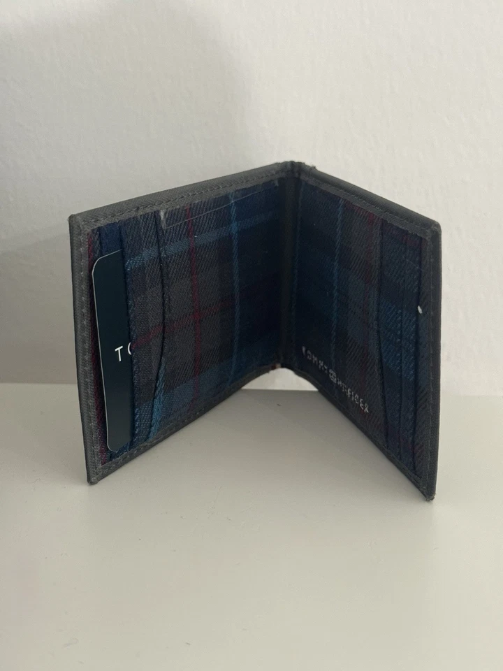 Carteira masculina de vinil cinza Tommy Hilfiger - Imagem 2 de 3